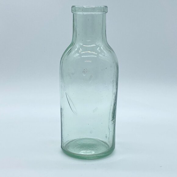 Early Heavy Bottle Jar UV Reactive No Chips No Breaks Collectible Primitive Farm - Picture 1 of 13